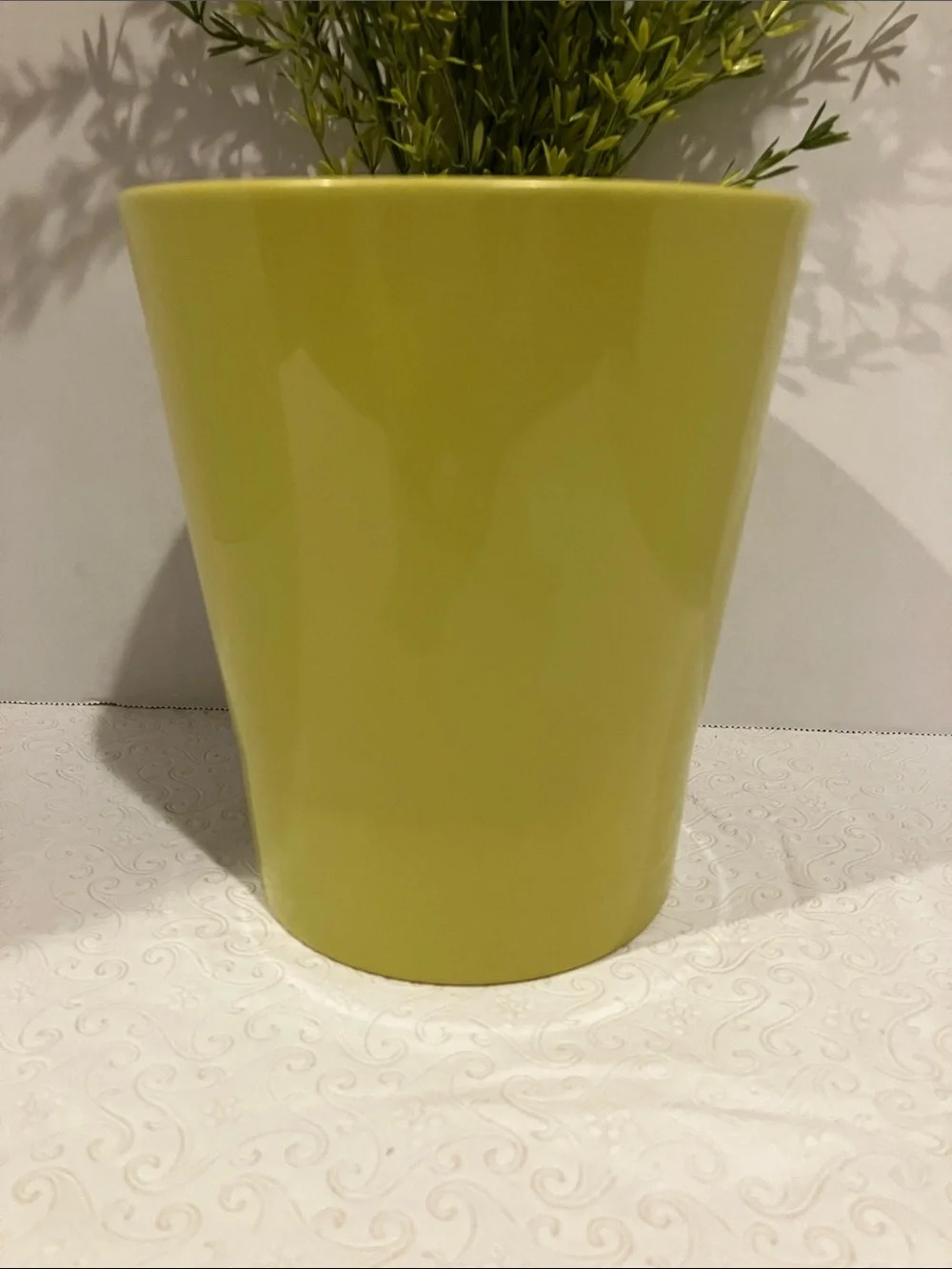 Contemporary Lime Green Decorative Plant Pot